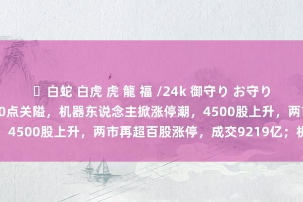 ✨白蛇 白虎 虎 龍 福 /24k 御守り お守り A股收评：沪指规复3000点关隘，机器东说念主掀涨停潮，4500股上升，两市再超百股涨停，成交9219亿；机构解读