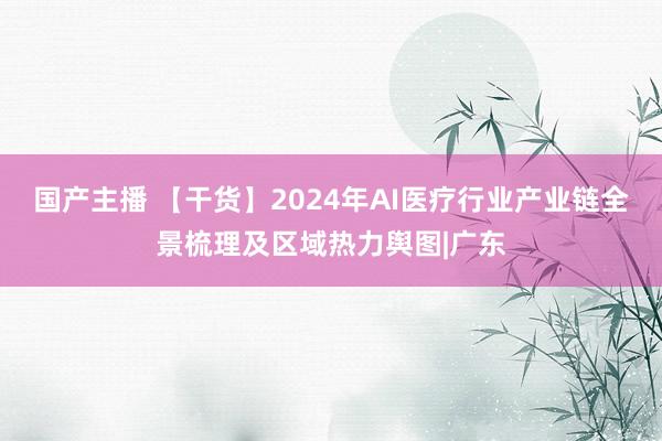 国产主播 【干货】2024年AI医疗行业产业链全景梳理及区域热力舆图|广东