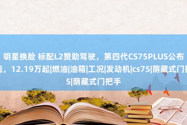 明星换脸 标配L2赞助驾驶，第四代CS75PLUS公布价钱，12.19万起|燃油|油箱|工况|发动机|cs75|荫藏式门把手